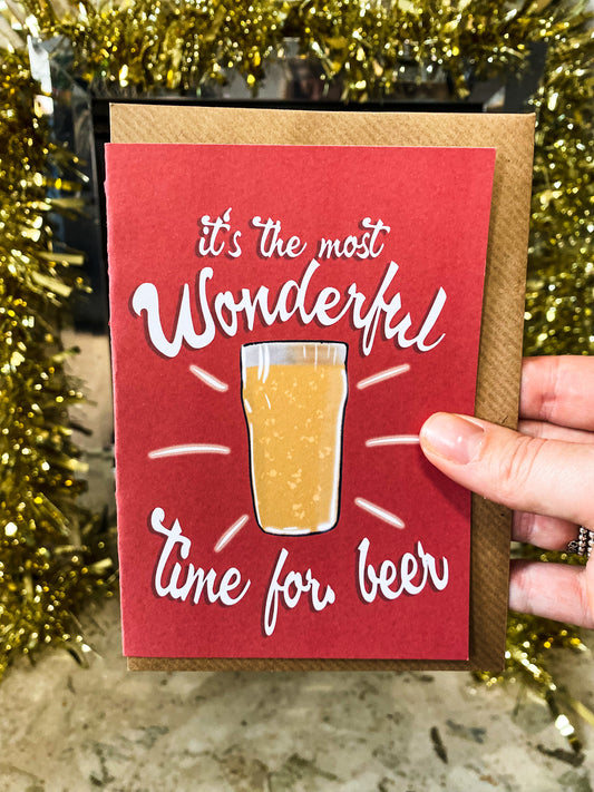 It's the most wonderful time for beer Christmas card