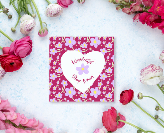 Wonderful Step Mum Greetings Card